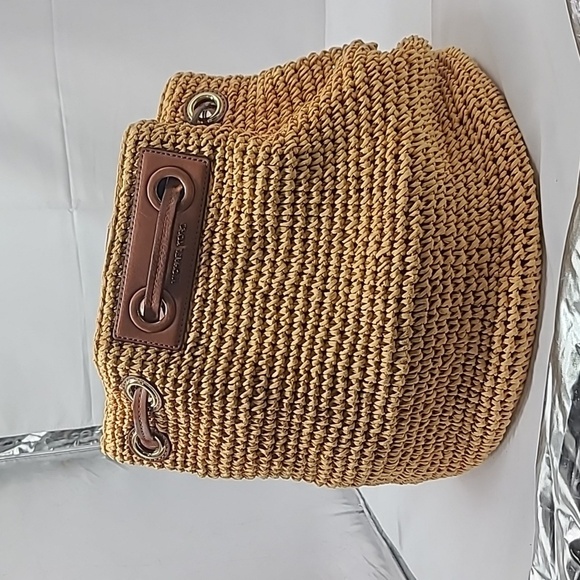 Michael Kors Large Kristy Straw Backpack - Picture 1 of 10